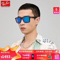 Ray-Ban 雷朋 RayBan 雷朋太阳眼镜男女款舒适偏光开车驾驶司机镜康目色0RB4264可定制 601SA1黑色镜框蓝色镜片 尺寸58