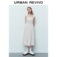 URBAN REVIVO 女士都市氧气温柔风显瘦背心连衣裙 UWU740059 本白  XL