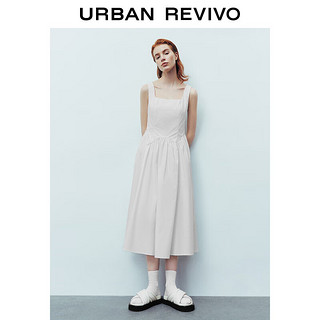 URBAN REVIVO 女士都市氧气温柔风显瘦背心连衣裙 UWU740059 本白  M