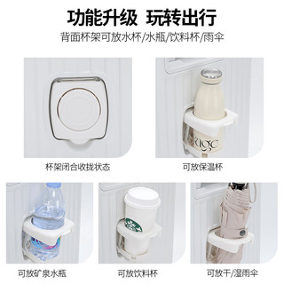 DULA高颜值带杯架行李箱拉杆箱旅行箱小型登机箱密码箱子星空灰20英寸 星空灰·多功能杯架·贴心侧挂钩 20英寸·登机箱·干湿分离内里