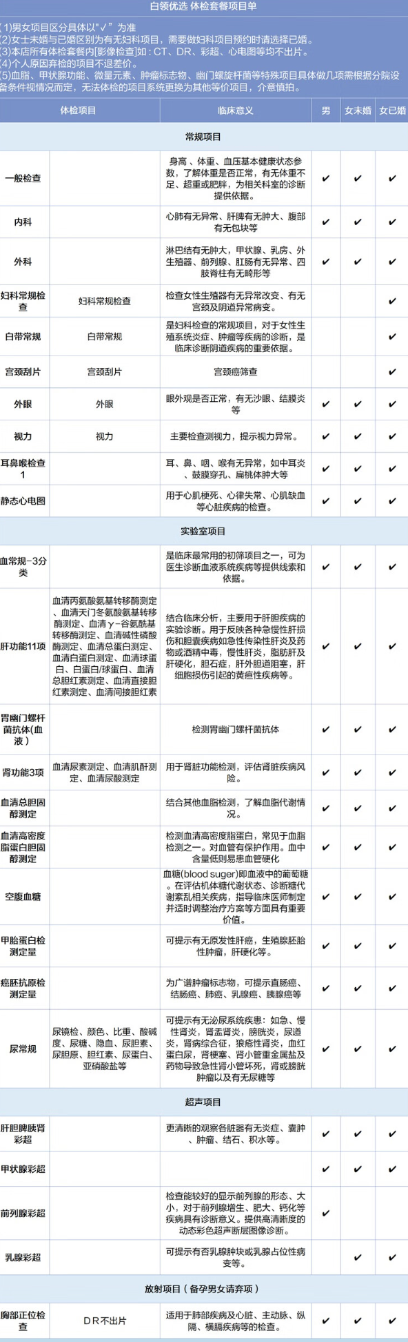 health 100 美年大健康 体检套餐 白领优选 甲状腺彩超 幽门螺旋杆菌检测 中青年白领体检 男女通用 全国通用 白领优选