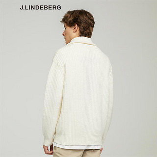 金林德伯格（J.Lindeberg）潮流休闲翻领绵羊毛针织衫毛衣男52143E020 云朵白K1E 1
