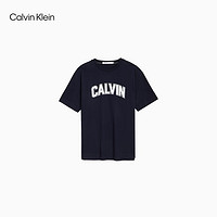 卡尔文·克莱恩 Calvin Klein Jeans夏季男女情侣中性休闲通勤J400310 CHW-深海蓝 L  （推荐150-170斤）