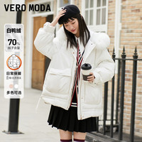 VEROMODA秋冬白鸭绒狐狸毛皮毛领羽绒服女|322323006 S85本白色-追单1 155/76A/XS