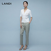 蓝地（LANDI）LANDI通勤高级感气质西装裤西服裤子气2024春夏 水绿色 S