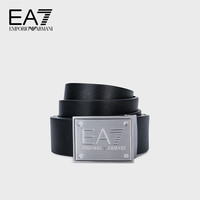阿玛尼EMPORIO ARMANIEA7男女同款金属徽标压印腰带 33521黑色