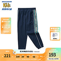 SKECHERS 斯凯奇 时尚男女童针织长裤L124K051 藏青色/002Z 175cm