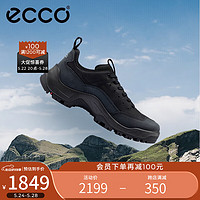 ecco 爱步 运动鞋男鞋 厚底缓震户外登山鞋跑步鞋 越野系列822344黑色42