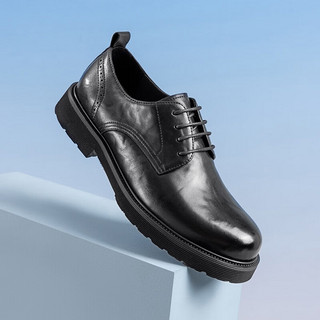 奥康（Aokang）男鞋 2024春季轻奢舒适正装鞋质感通勤黑色皮鞋男 1243111111黑色 42