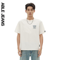 ABLE JEANS 24夏季新款TEE男士复古文字街头宽松短袖T恤881246