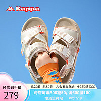 KAPPA卡帕女鞋运动凉拖鞋子女2024夏季休闲防滑沙滩鞋户外耐磨凉鞋 米黄色 39