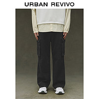 URBAN REVIVO UR2024春季新款男装时髦街头宽松工装口袋牛仔长裤UML840019