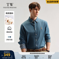 Teenie Weenie Men小熊男装牛仔衬衫男2024年秋冬新款长袖美式复古衬衣