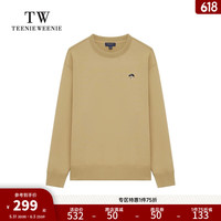 Teenie Weenie Men小熊男装卫衣男2024年秋冬休闲宽松加绒圆领上衣 卡其色 170/M