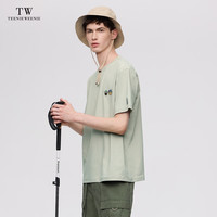 Teenie Weenie Men小熊男装白色T恤男2024夏季新款休闲t恤圆领短袖