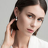 GiO 珠宝 18K金澳白珍珠耳饰海水珍珠耳钉钻石优雅耳环