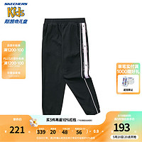 SKECHERS 斯凯奇 时尚男女童针织长裤L124K051 碳黑/0018 170cm