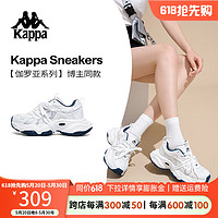 Kappa 卡帕 女鞋老爹鞋女2024新款夏季網鞋透氣薄款厚底鞋子女網面運動鞋