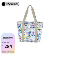 Lesportsac乐播诗新款托特包手提包轻便电脑包防水包包女 米底大花卉