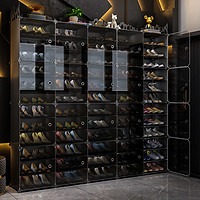 Coleshome 蔻丝 鞋柜子家用门口室内简易多层大容量透明组装鞋子收纳柜 D款