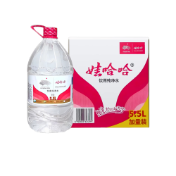 娃哈哈 纯净水 5.5L*4桶 纸箱装加量大桶装水 泡茶冲奶粉 哇哈哈饮用水