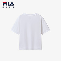 FILA 斐乐 KIDS斐乐童装女大童短袖T恤2024夏季新款儿童舒适纯棉上衣潮