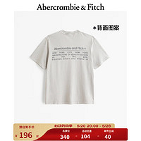 Abercrombie & Fitch 男装女装情侣装 24春夏新品 美式风复古T恤 359280-1 灰褐色 S (175/92A)