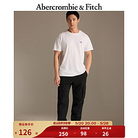 Abercrombie & Fitch 男装女装情侣装 宽松圆领美式风短袖T恤 322942-1 白色 S (175/92A)