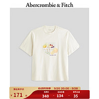 Abercrombie & Fitch 男装女装装 24春夏 美式风时尚百搭T恤 359229-1 奶油色 S (175/92A)