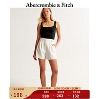 Abercrombie & Fitch 女装 24春美式通勤百搭斯隆风精裁短裤 356743-1 白色条纹 25R (160/66A)