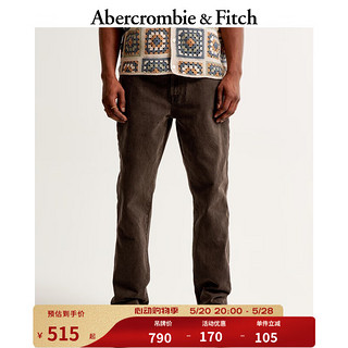 Abercrombie & Fitch 男装 24春夏时尚复古潮流宽松水洗牛仔裤 KI131-3148 深棕色 29/30