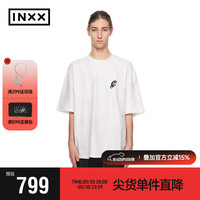 英克斯(inxx)潮流简约新品短袖圆领T恤休闲宽松男女同款XCE2010133 黑色 XS