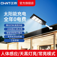 CHNT 正泰 太阳能灯路灯LED一体式智能人体感应遥控防水照明庭院灯农村