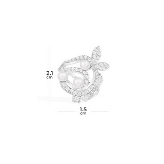 APM Monaco单只珍珠花朵耳夹个性高级设计感耳饰618