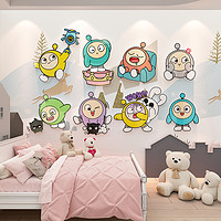 兒童房布置卡通貼畫一個門貼臥室床頭男孩女孩房間貼紙幼兒園裝飾