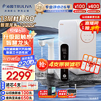 TRULIVA 沁园 触控屏 小白鲸PRO大通量1000G家用净水器 6年RO反渗透 厨下直饮3L/分钟UR-S51098