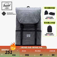 Herschel赫行 Retreat Pro旅行双肩包男女士户外环保大容量背包 麻灰色/黑色