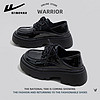 WARRIOR 回力 英伦风小皮鞋厚底增高百搭玛丽珍鞋2024新款夏季黑色原创鞋子