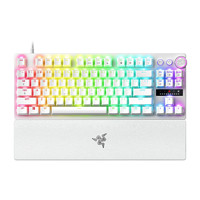 RAZER 雷蛇 猎魂光蛛V3专业竞技版 87键 有线机械键盘 白色 模拟光轴 RGB