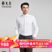雅戈尔长袖衬衫男免烫DP衬衫棉莱赛尔成衣免烫舒适滑爽2024商场同款