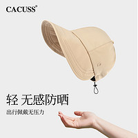 CACUSS 冰丝防晒帽女夏季帽子户外遮阳帽防紫外线渔夫帽素颜鸭舌帽