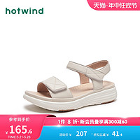 hotwind 熱風 2024年夏季新款女士時尚厚底涼鞋露趾一字帶女鞋戶外坡跟鞋