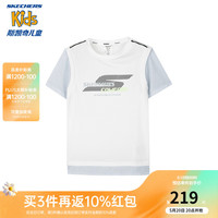 Skechers斯凯奇旋风速干T童装男童针织短袖儿童户外休闲圆领T恤P224B010