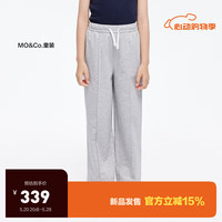little MO&Co.little moco童装24夏装男女童休闲直筒卫裤长裤子 中花灰色 110/50