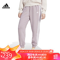 adidas 阿迪达斯 女子 运动型格系列 W 3S FT LS PT 休闲长裤 IR6067 紫粉 A/L