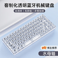 XINMENG 新盟 蓝牙机械键盘无线三模透明客制化热插拔水母轴ipad平板mac笔记本