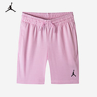 Jordan 耐克童装男童女童Jordan透气运动短裤2022夏季儿童针织裤子 B668樱花粉 130