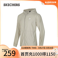 斯凯奇（Skechers）【成毅同款】2024年春夏新款男凉感速干连帽户外外套P224M032