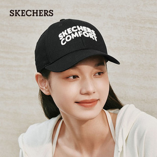 斯凯奇（Skechers）夏季新款美式复古硬顶休闲棒球帽舒适质百搭帽子L124U079 均码