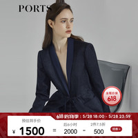 PORTS宝姿商场同款新品女装三醋纤抽绳收腰西装夹克LL8J017KWQ012